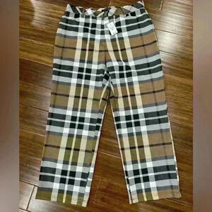 Ashley Stewart Plaid Wide Leg Pants size 18S